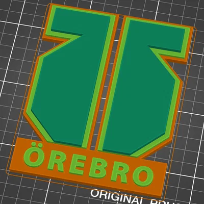Mô hình logo Örebro HK - Logo đội khúc côn cầu in 3D ấn tượng
