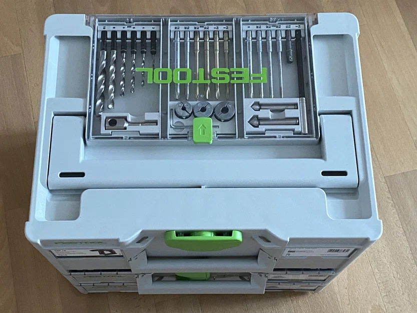 Khay in 3D đựng cử khoan cho hộp Festool Systainer Sys3 - Image 2