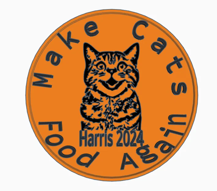 Mô hình in 3D Make Cats Food Again Harris 2024 độc đáo - Image 1
