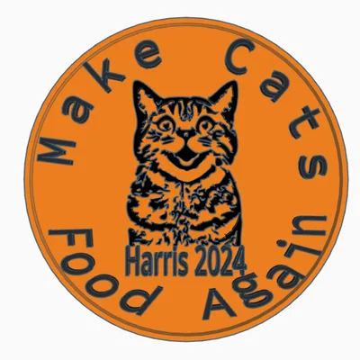 Mô hình in 3D Make Cats Food Again Harris 2024 độc đáo