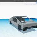 Mô hình 3D Tesla Cybertruck chi tiết có nội thất - Thumbnail 1