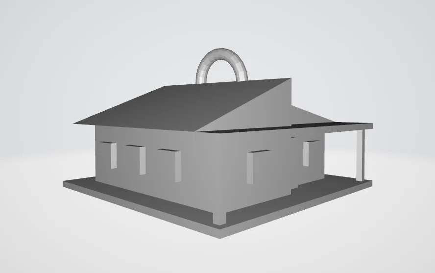 Móc khóa hình ngôi nhà (House Keychain) 3D in cá tính - Image 1