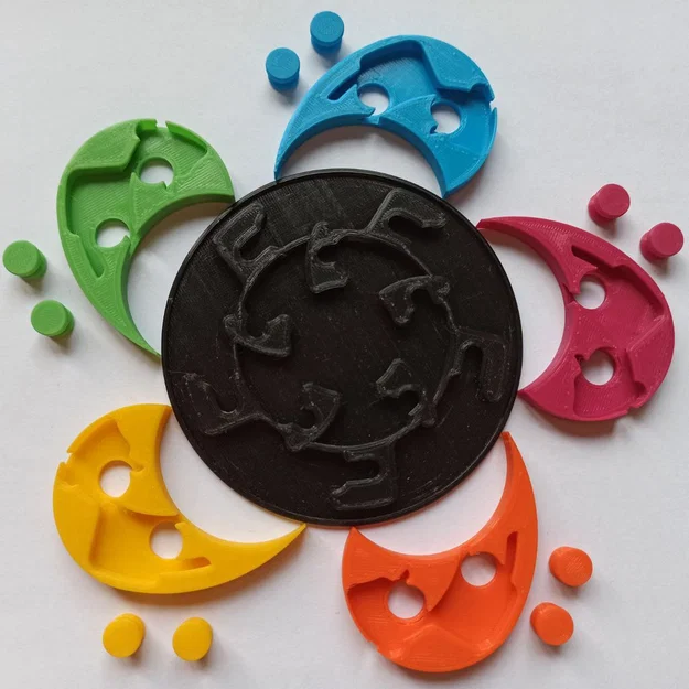 Yin Yang X5 Puzzle V2.0 – Puzzle/Ornament hoa văn Âm Dương - Image 2