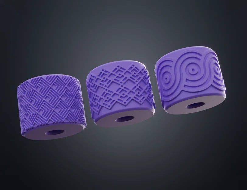 Texture Rollers Art Deco middle Vol.3 (7-9) – Bánh lăn tạo vân 3D - Image 1