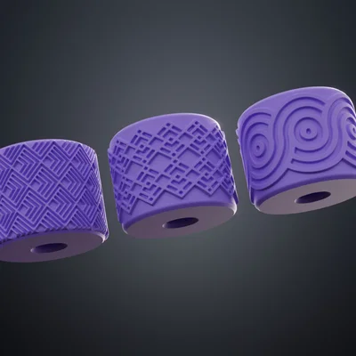 Texture Rollers Art Deco middle Vol.3 (7-9) – Bánh lăn tạo vân 3D