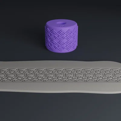 Texture Rollers Art Deco middle Vol.3 (7-9) – Bánh lăn tạo vân 3D