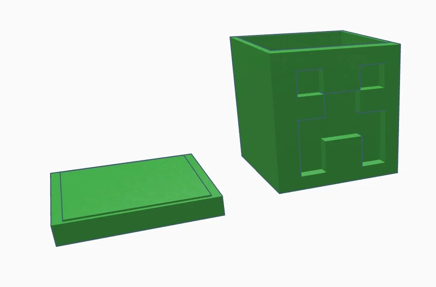 Hộp đựng đồ Minecraft Creeper 3D - Mẫu in không cần hỗ trợ - Image 1