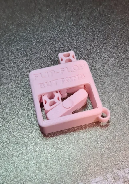 Móc khóa Fidget FlipFlop Button - Đồ chơi xả stress 3D độc đáo - Image 1
