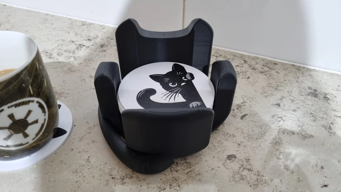 Khay đựng lót ly hình mèo (Cat Coaster Holder) - Image 2