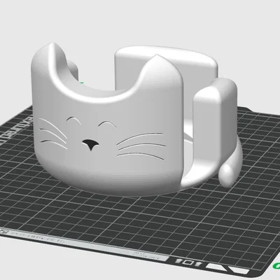 Khay đựng lót ly hình mèo (Cat Coaster Holder)