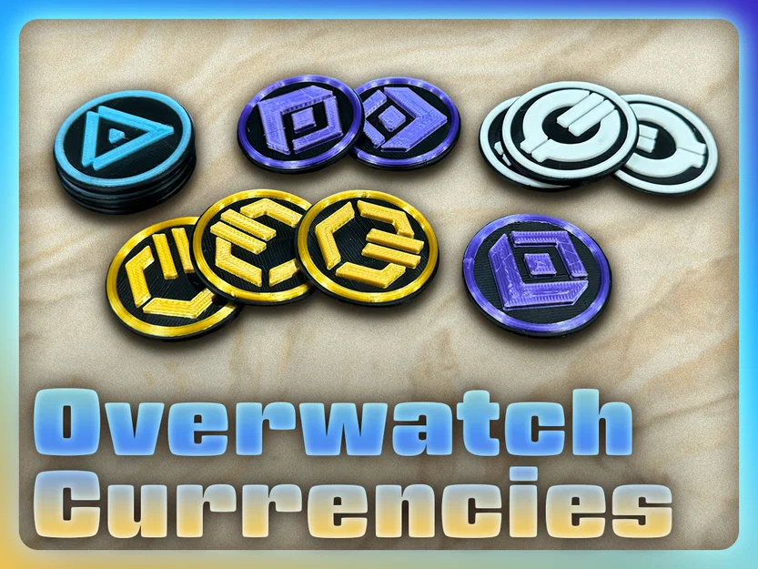 Bộ tiền xu Overwatch Currencies in 3D dành cho fan game - Image 1