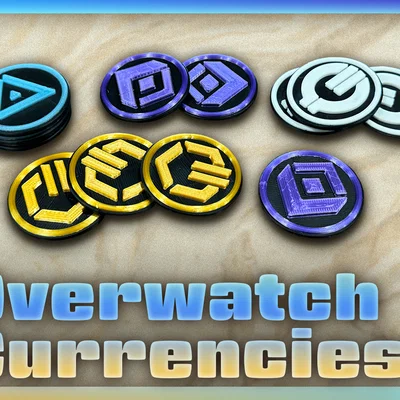 Bộ tiền xu Overwatch Currencies in 3D dành cho fan game
