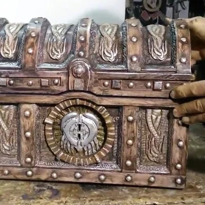 Trang trí Rương Davy Jones (Octopus STL files)