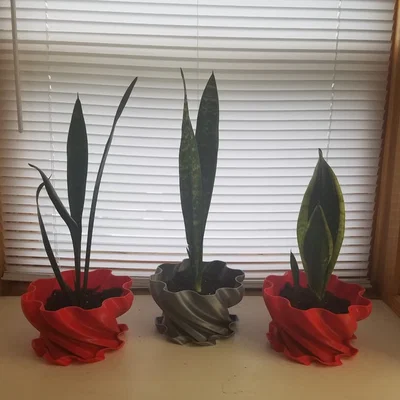 Chậu Trồng Cây Xoắn Lớn (Large Torqued Planter)