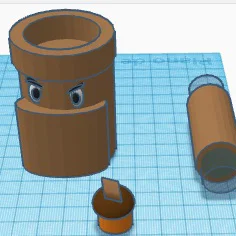 Mô hình trang trí Bellota y roble 3D ngộ nghĩnh