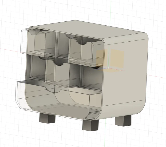 Tải mô hình in 3D ORGANIZZATORE GT289: Kệ để bàn 7 ngăn kéo tiện lợi - Image 1