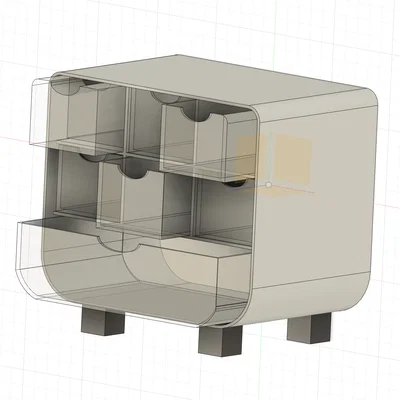 Tải mô hình in 3D ORGANIZZATORE GT289: Kệ để bàn 7 ngăn kéo tiện lợi