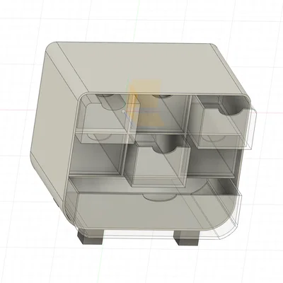 Tải mô hình in 3D ORGANIZZATORE GT289: Kệ để bàn 7 ngăn kéo tiện lợi