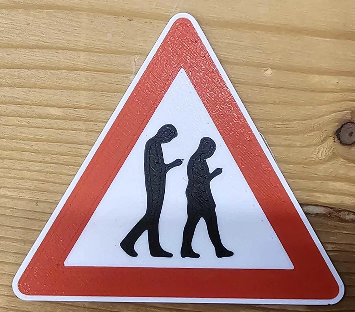 Bảng báo “Coi chừng Smombies!” (cặp) – Verkehrsschild/Traffic sign - Image 1