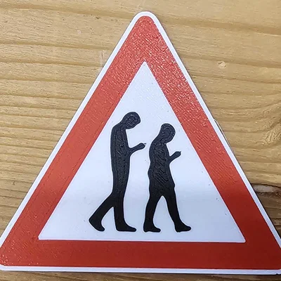 Bảng báo “Coi chừng Smombies!” (cặp) – Verkehrsschild/Traffic sign