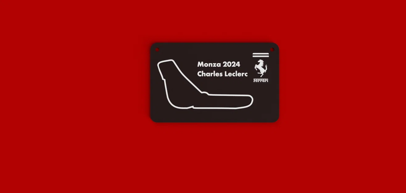 Bảng treo tường kỷ niệm chiến thắng Ferrari Monza 2024 F1 - Image 1