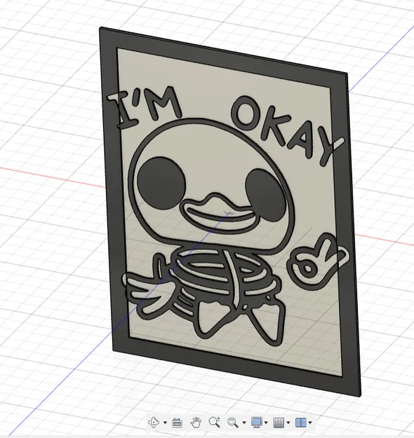 Tranh treo tường 3D I'M OK - Decor bàn làm việc siêu dễ thương - Image 2