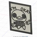 Tranh treo tường 3D I'M OK - Decor bàn làm việc siêu dễ thương - Thumbnail 2