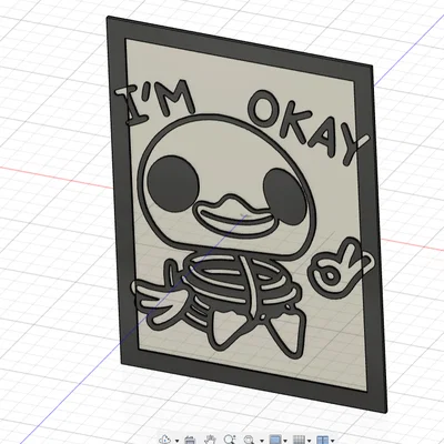 Tranh treo tường 3D I'M OK - Decor bàn làm việc siêu dễ thương