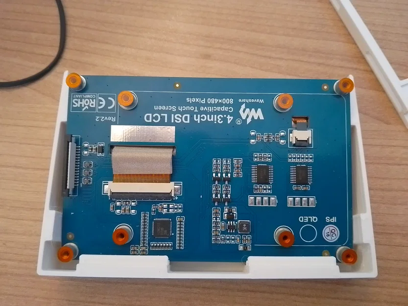 Case gắn tường cho màn Waveshare 4.3" IPS DSI (Raspberry Pi) - Image 6