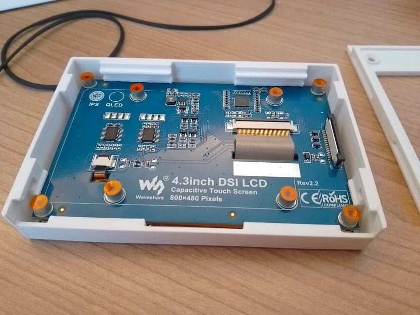 Case gắn tường cho màn Waveshare 4.3" IPS DSI (Raspberry Pi) - Image 8