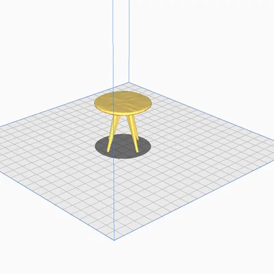 Mô hình bàn tròn mini (Mini Table) trang trí 3D tinh tế