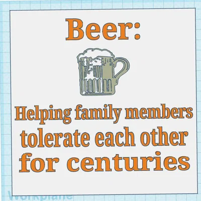 Biển hiệu trang trí Beer & Family hài hước cho gia đình