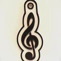 Móc khóa hình khóa Sol (Treble clef) độc đáo cho người yêu âm nhạc - Thumbnail 1