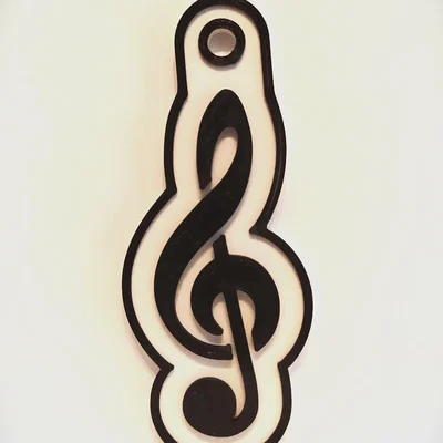 Móc khóa hình khóa Sol (Treble clef) độc đáo cho người yêu âm nhạc