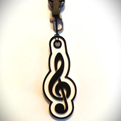 Móc khóa hình khóa Sol (Treble clef) độc đáo cho người yêu âm nhạc
