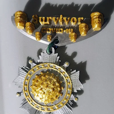 Huy chương sống sót chiến binh Covid Coronavirus
