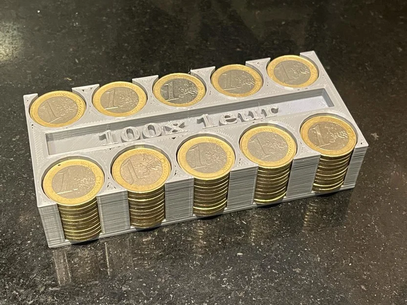 Bộ đếm xu 100x 1 euro (Coin Counter 100x 1 eur) - Image 2