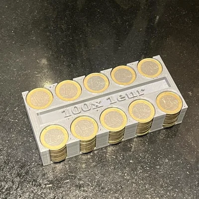 Bộ đếm xu 100x 1 euro (Coin Counter 100x 1 eur)
