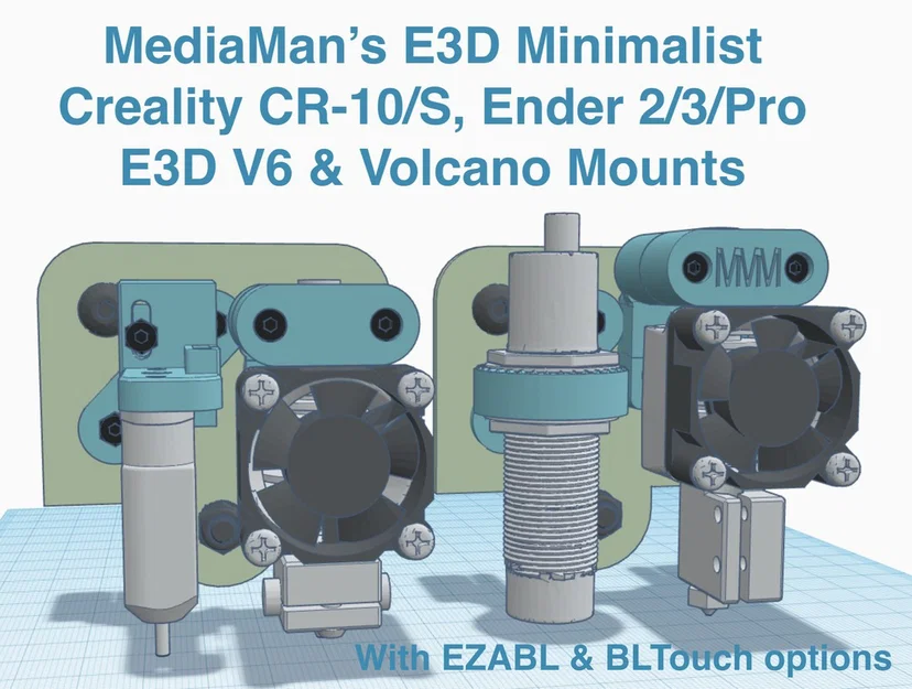 E3D Minimalist cho V6 & Volcano trên Creality CR10/S Ender 3/Pro và máy tương tự - Image 1