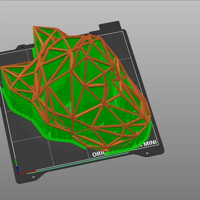 Đầu Sói Polygon 3D to hơn và chắc chắn hơn