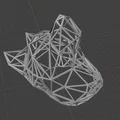 Đầu Sói Polygon 3D to hơn và chắc chắn hơn - Thumbnail 3