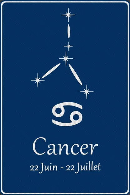 Thẻ Chiêm Tinh Cung Cự Giải (Cancer) - Bản tiếng Anh & tiếng Pháp - Image 4