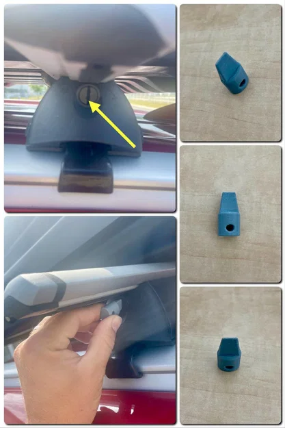 Bộ chuyển đổi vặn khóa thanh nóc xe (Roof Rack Key Adapter) - Image 1