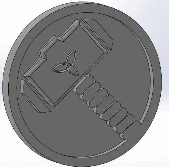 Mô hình in 3D logo biểu tượng Thor (Marvel) cực chất - Image 1