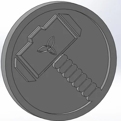 Mô hình in 3D logo biểu tượng Thor (Marvel) cực chất