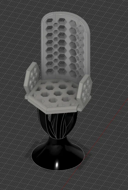 Mô hình ghế hiện đại in 3D với họa tiết tổ ong độc đáo - Image 1