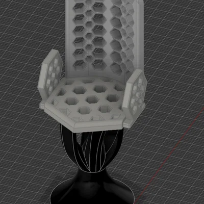 Mô hình ghế hiện đại in 3D với họa tiết tổ ong độc đáo