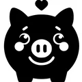 Mô hình trang trí Happy Piggy (chú heo hạnh phúc) in 3D dễ thương - Thumbnail 1