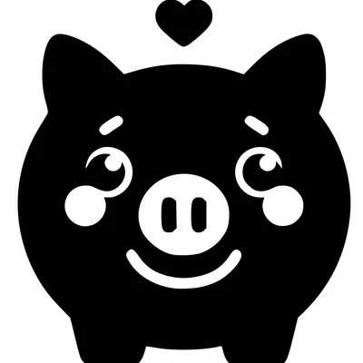 Mô hình trang trí Happy Piggy (chú heo hạnh phúc) in 3D dễ thương
