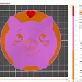 Mô hình trang trí Happy Piggy (chú heo hạnh phúc) in 3D dễ thương - Thumbnail 2